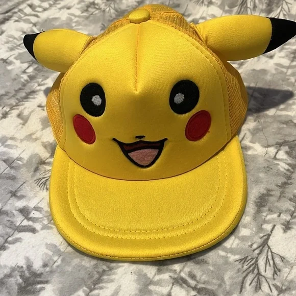 Pokemon Pikachu Trucker Hat Snapback Ears - Picture 2 of 4